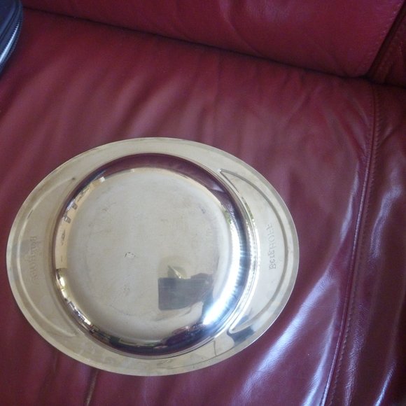 BergHOFF 18/10 Polished Stainless Steel Designer Low Serving Bowl Plate Vintage - Picture 6 of 7